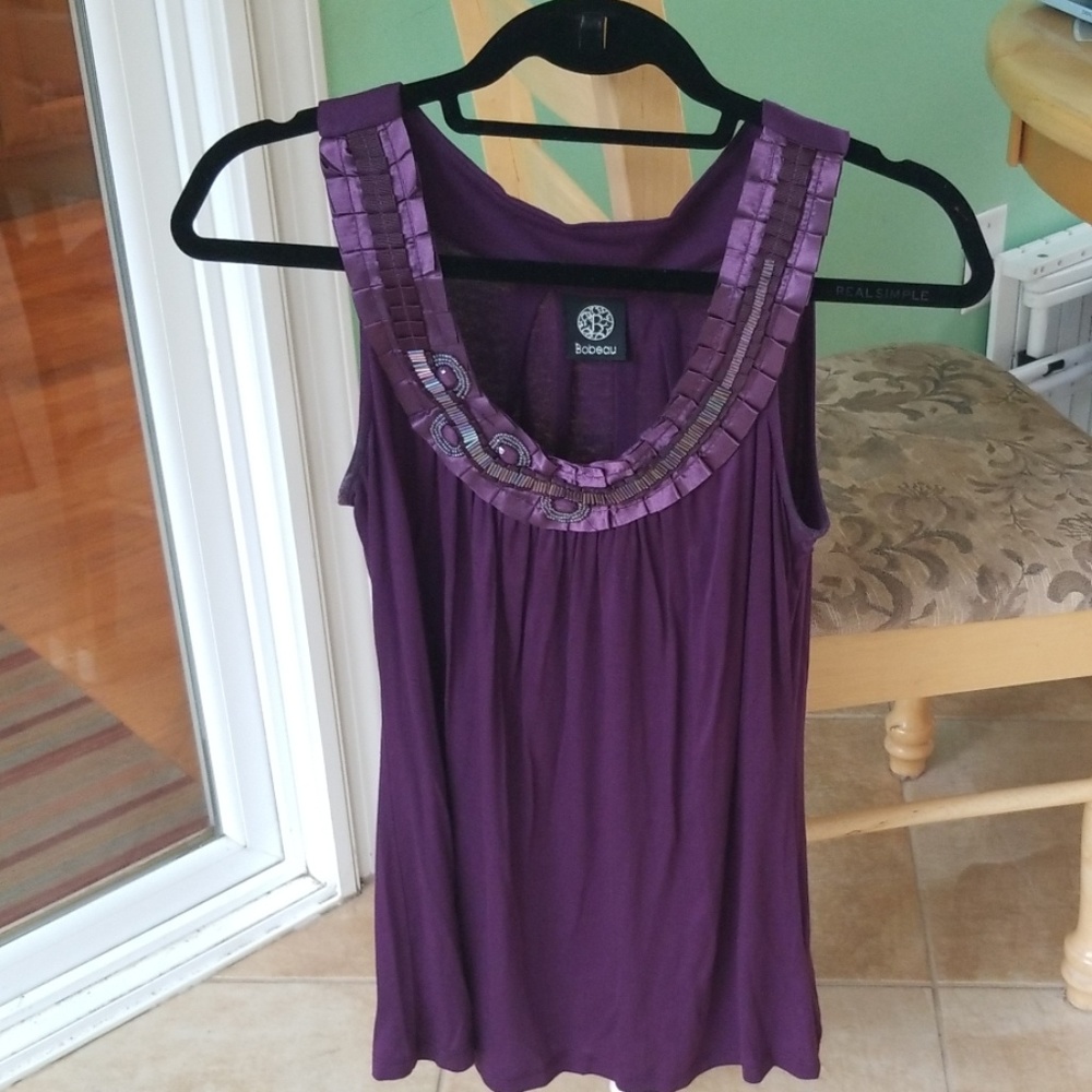 Bobeau festive purple tank small